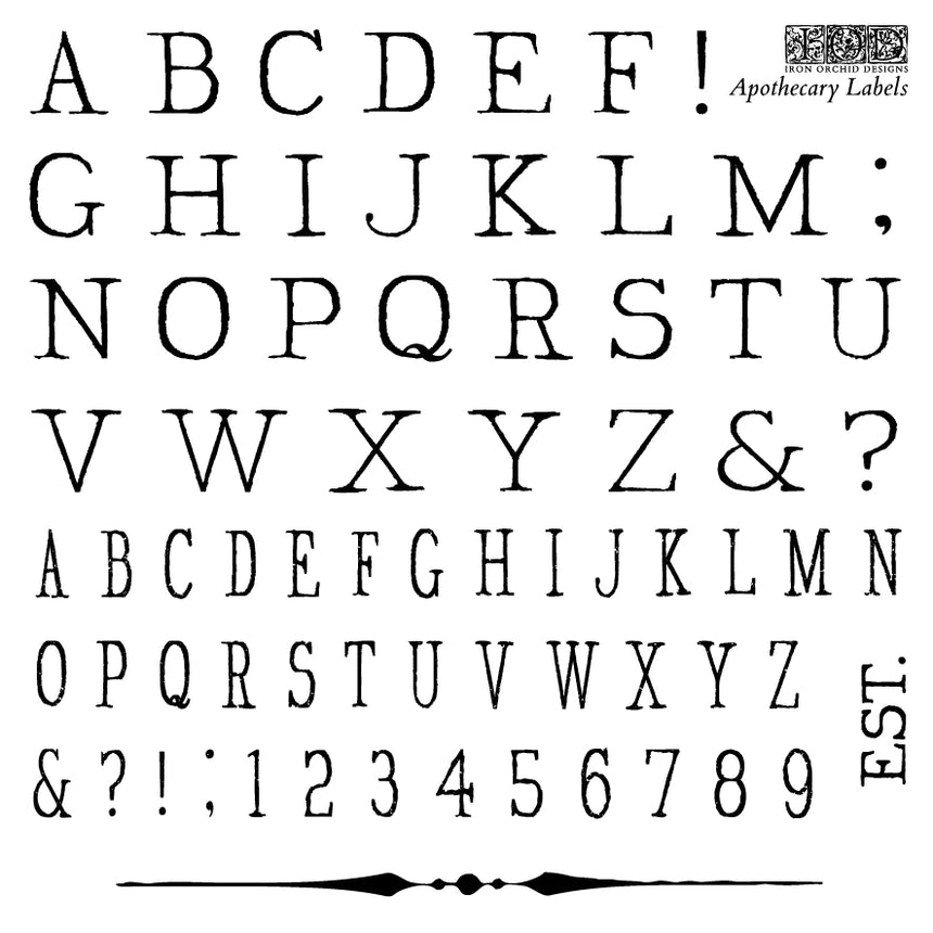 Apothecary Labels stamp