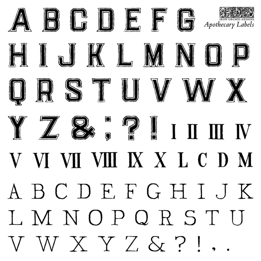 Apothecary Labels stamp