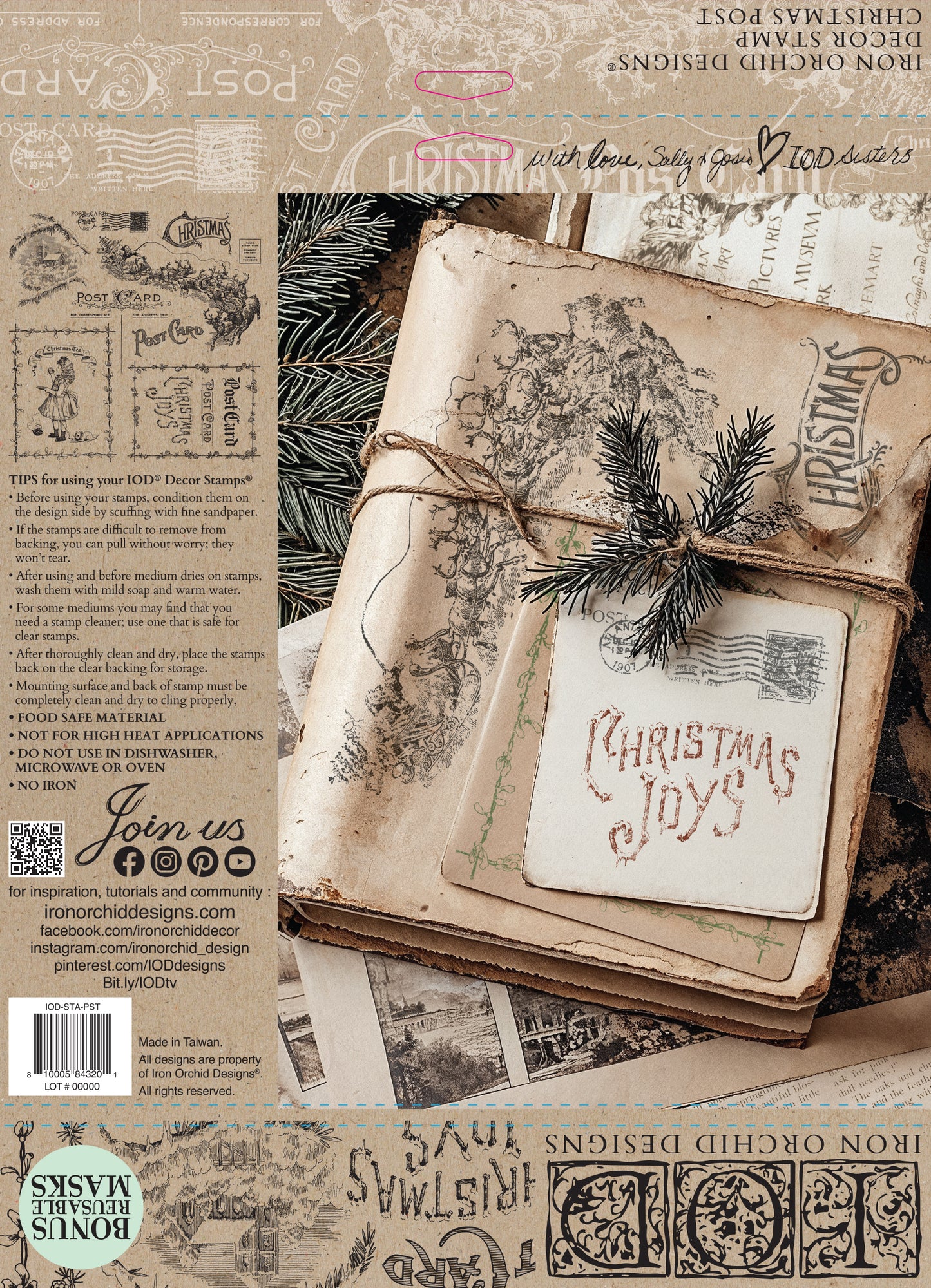 Christmas Post 12x12 Stamp