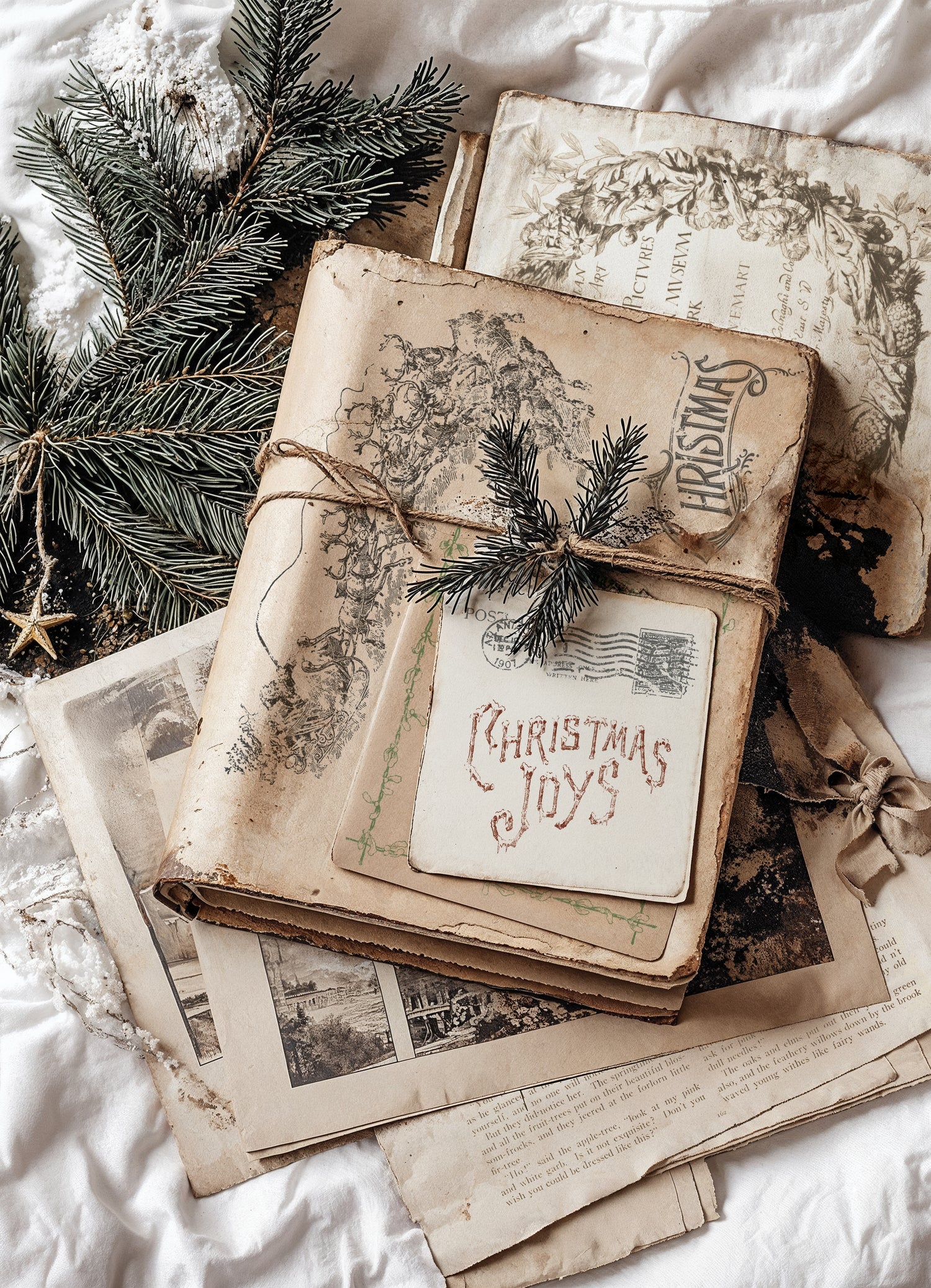 Christmas Post 12x12 Stamp