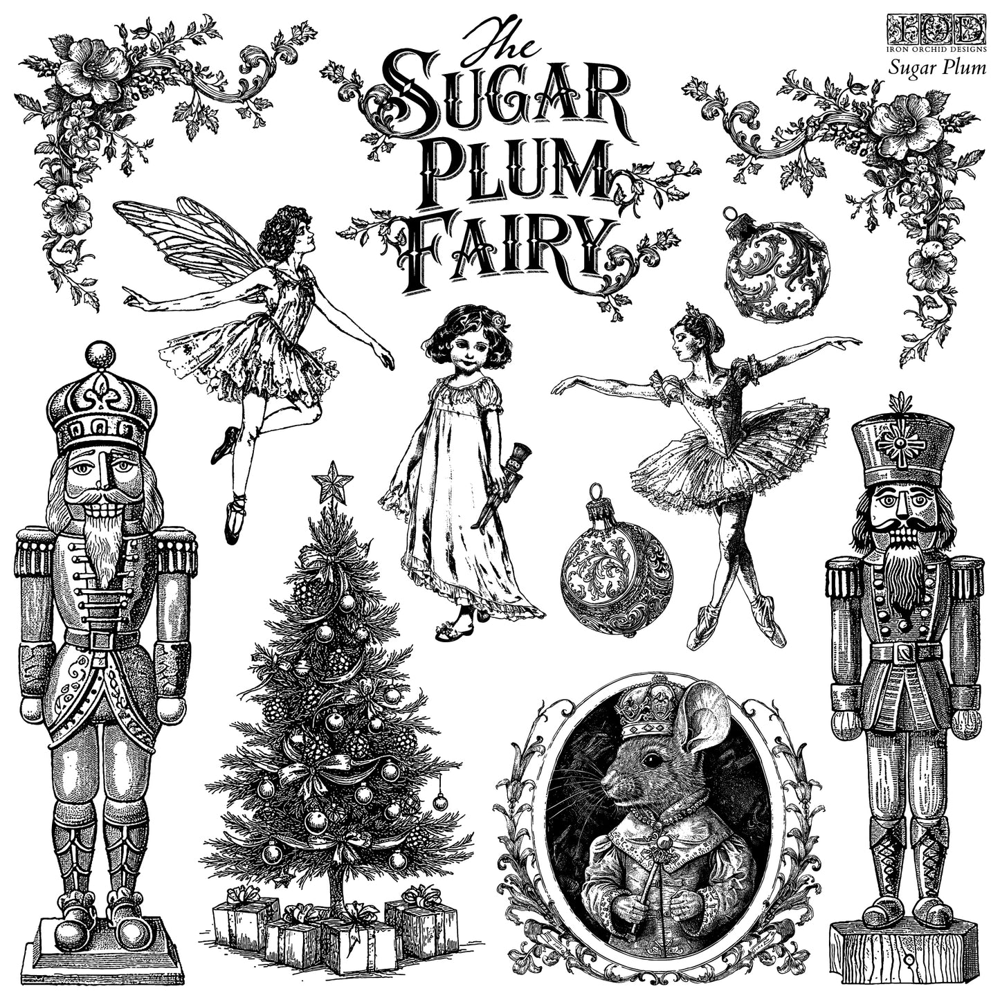 Sugar Plum Fairy 12x12 Stamp