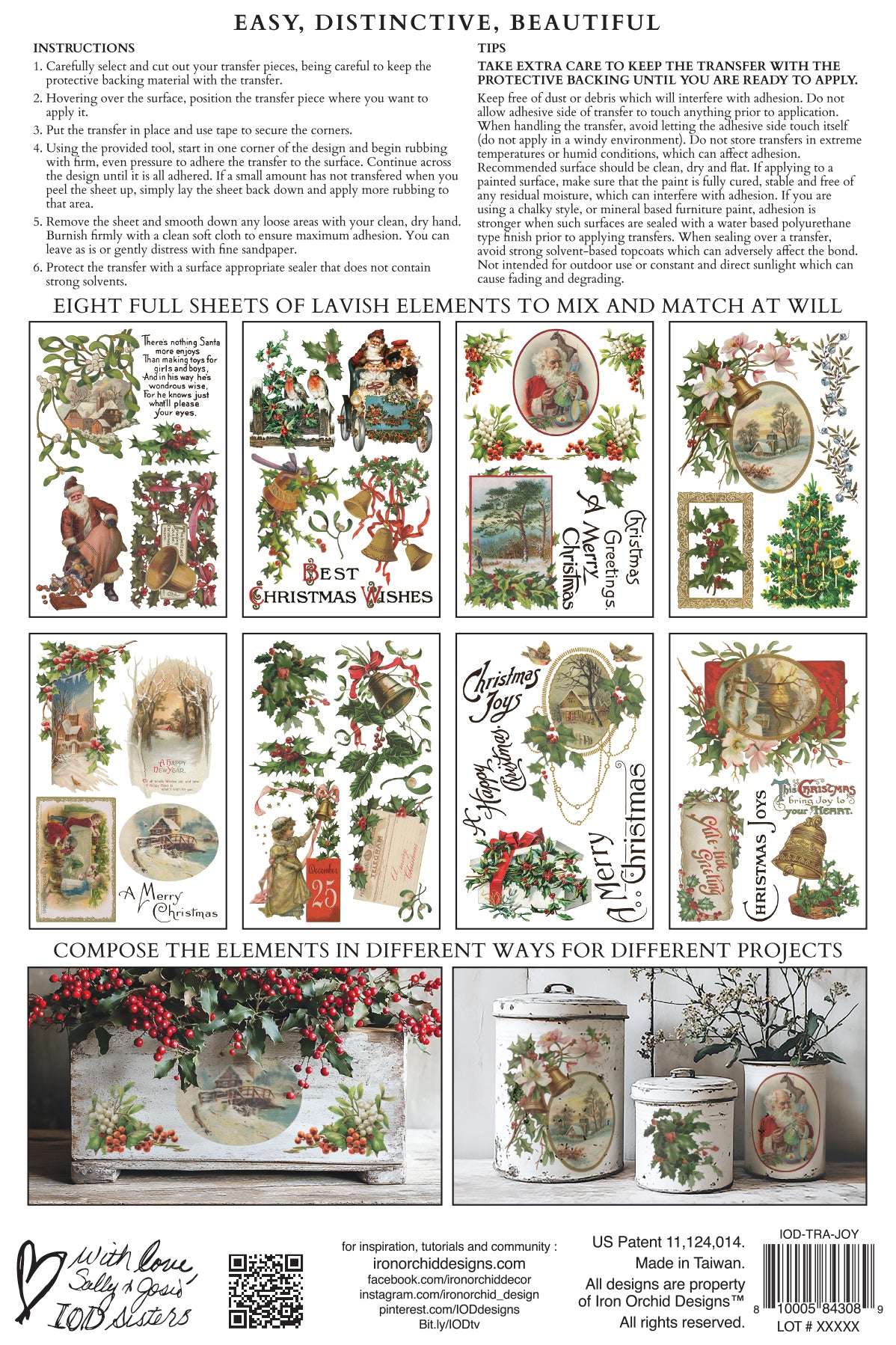 Christmas Joy 8x12 Transfer Pad