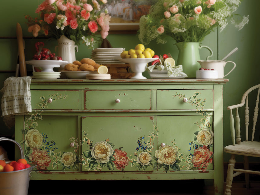 COLLAGE DE FLEURS IOD TRANSFER 8X12 PAD