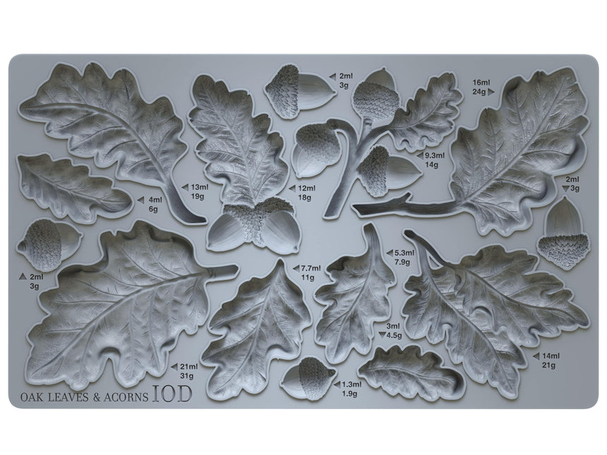 OAK LEAVES & ACORNS 6X10 IOD MOULD