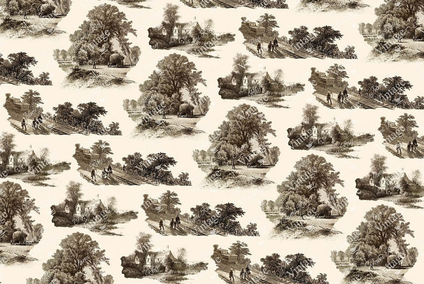 "Industrial Toile" Decoupage Paper