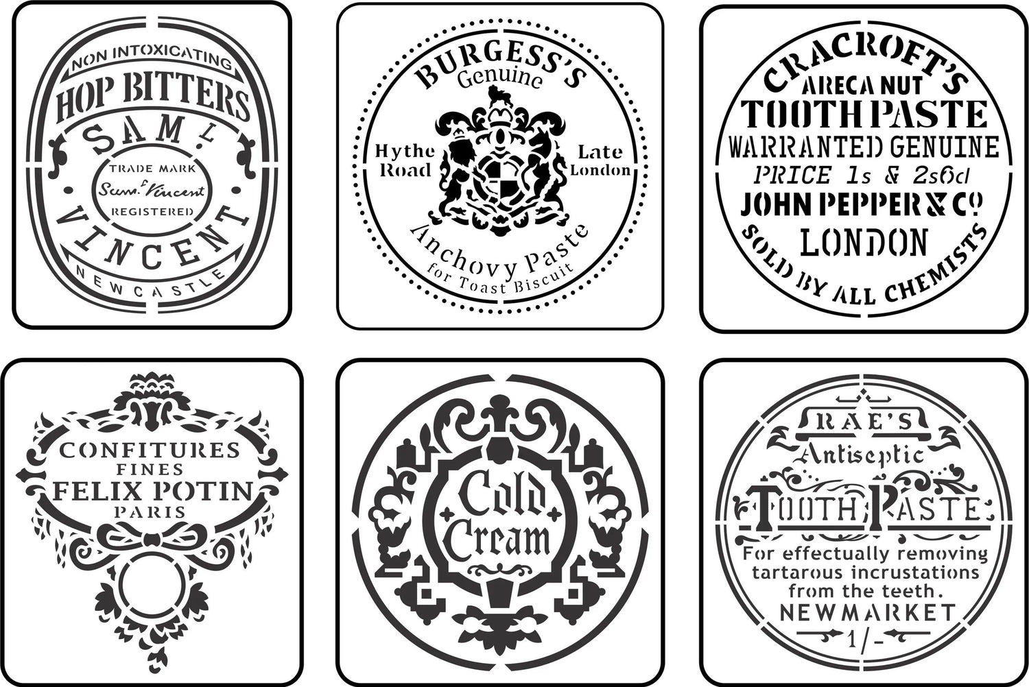 "Mini Jar Labels" Stencil