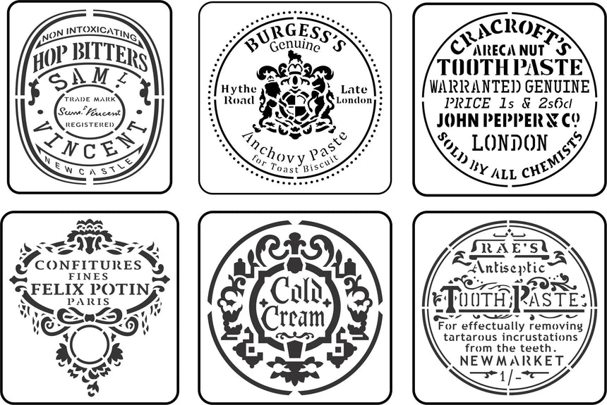 "Mini Jar Labels" Stencil