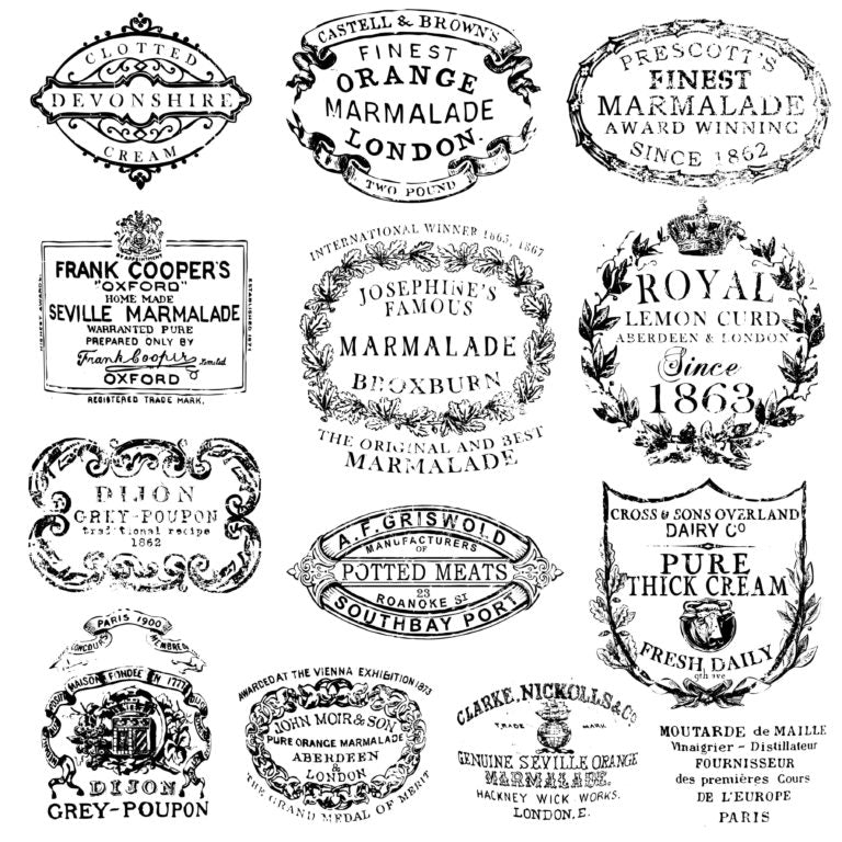 Crockery 12x12 Decor Stamp - IOD - Mill Creek Mercantile