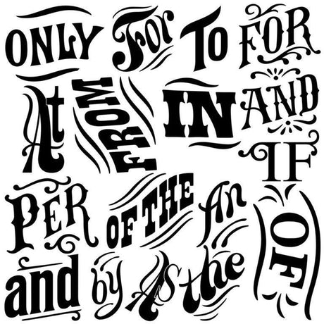 Block Type 12x12 Decor Stamp - IOD - Mill Creek Mercantile