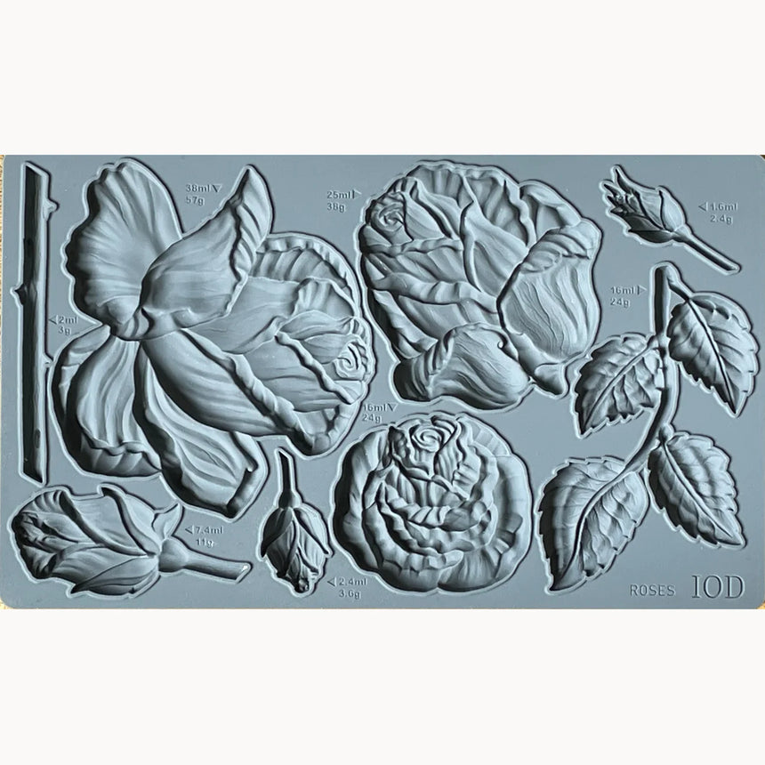 Roses 6x10 IOD Mould