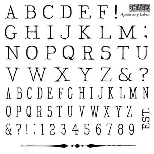 Apothecary Labels stamp