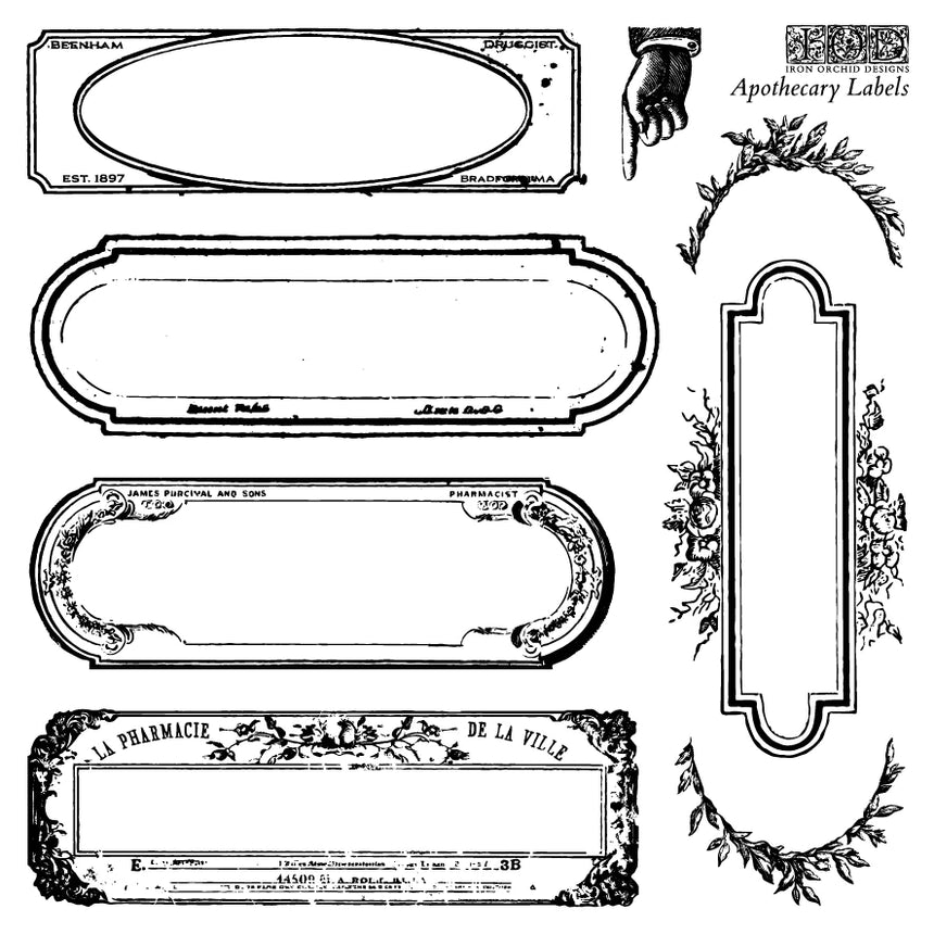 Apothecary Labels stamp