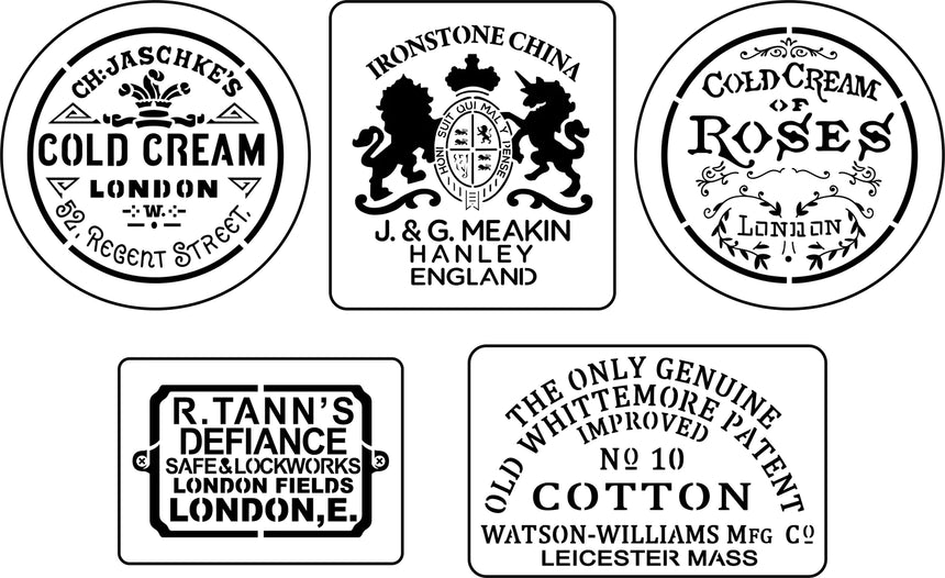 "Advertising Labels Mini" Stencil