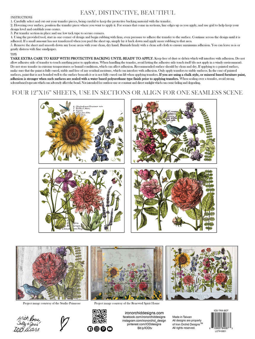 BOTANIST'S JOURNAL IOD TRANSFER 12X16 PAD