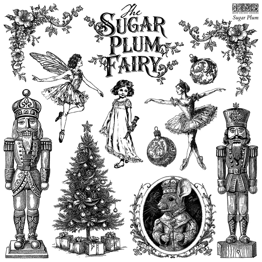 Sugar Plum Fairy 12x12 Stamp