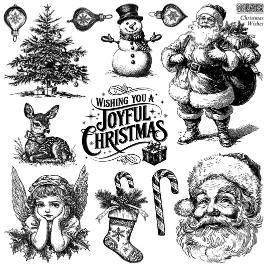 Christmas Wishes 12x12 Stamp
