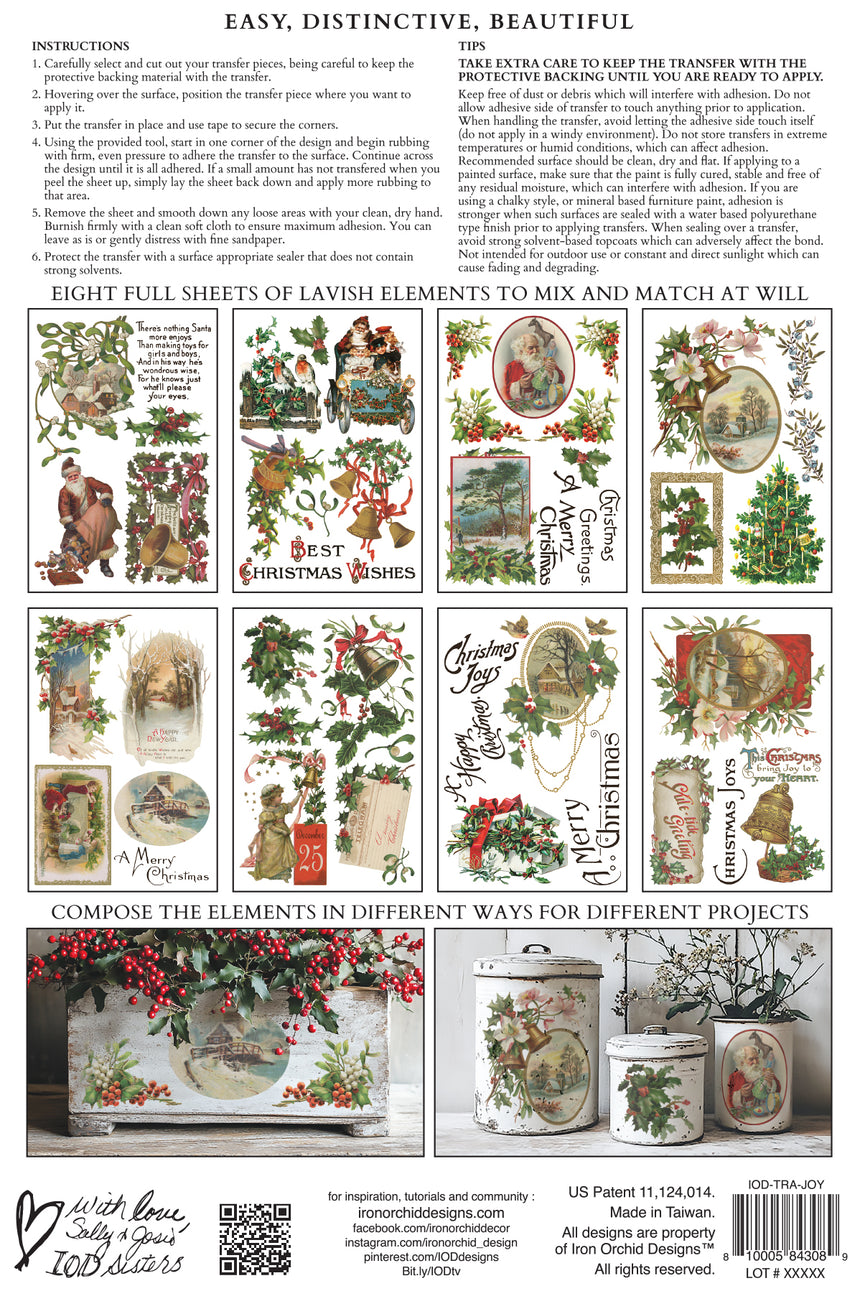 Christmas Joy 8x12 Transfer Pad