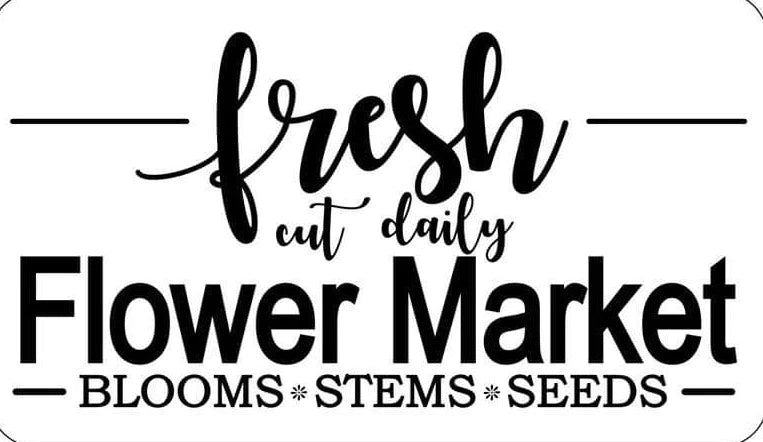 "Fresh Flower Market" Stencil