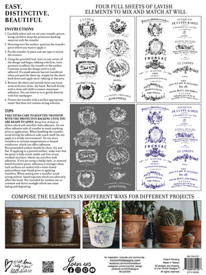 TRADITIONAL POTS IOD TRANSFER 12X16 PAD
