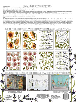 PAINTERLY FLORALS IOD TRANSFER 12X16 PAD