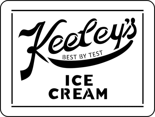 "Keely's Ice Cream" Stencil