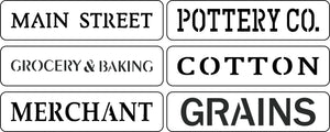 "Main Street Word Pack" Stencil