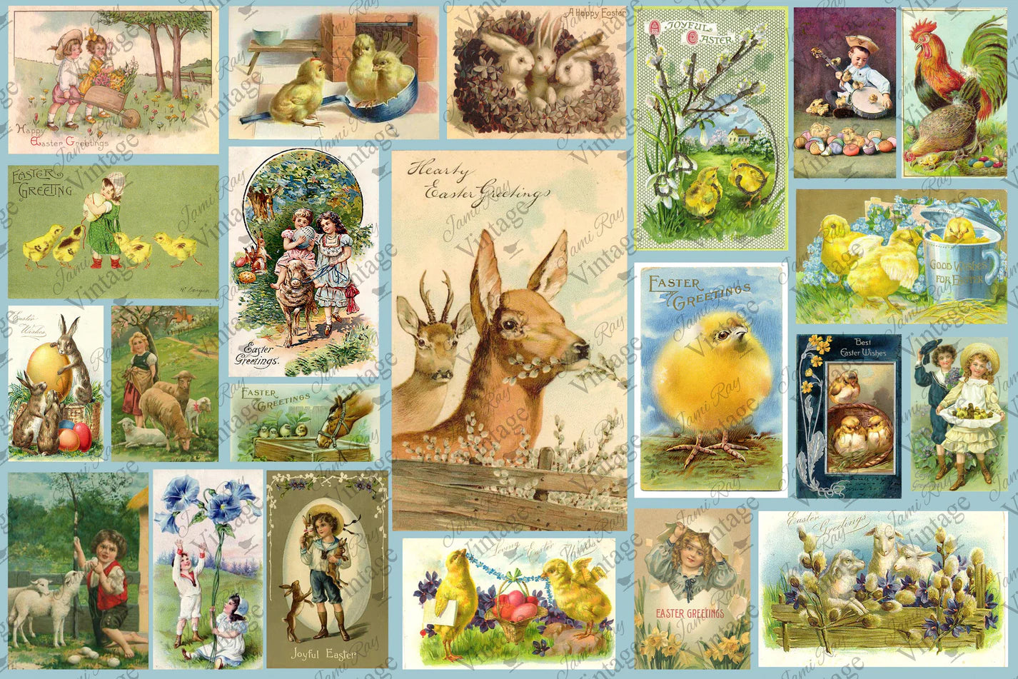 "Vintage Easter Cards" Decoupage Paper