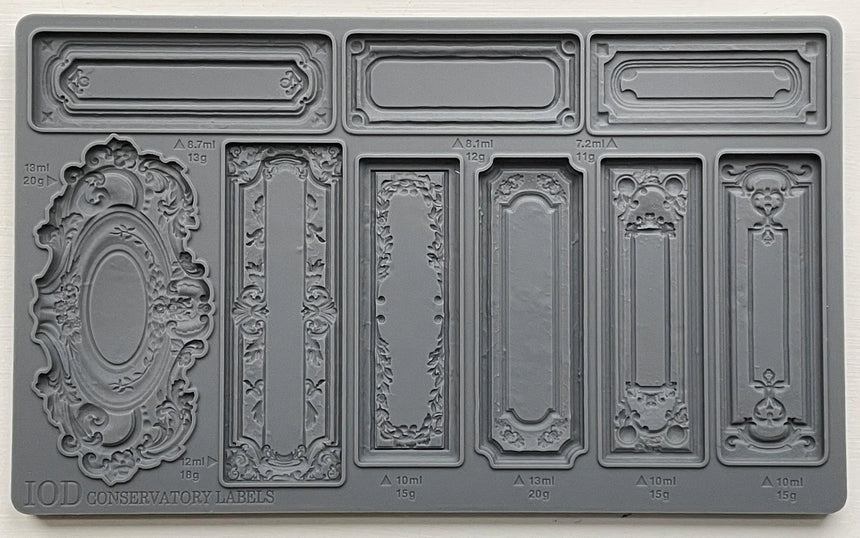 Conservatory Labels 6x10 IOD Mould