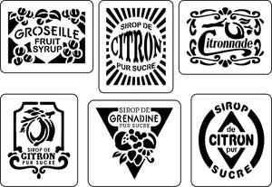 "French Fruit Labels 3" Stencil