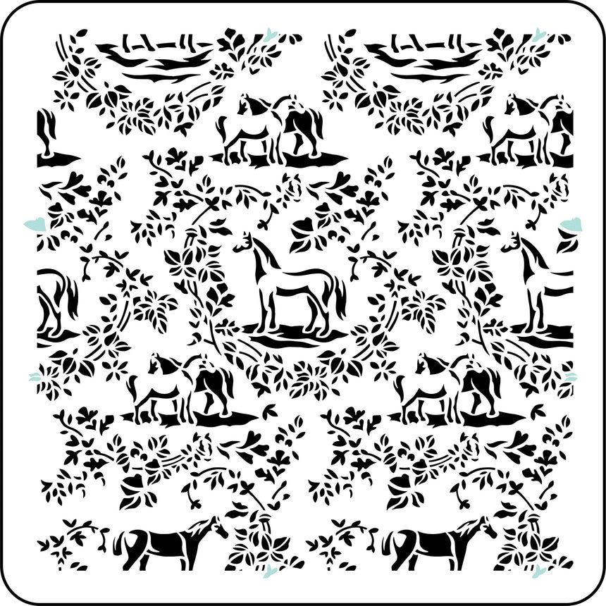 "Horse Toile" Stencil