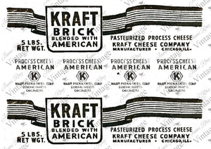 "Kraft Cheese Label" Decoupage Rice Paper