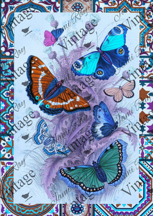 "Papillon" Decoupage Rice Paper