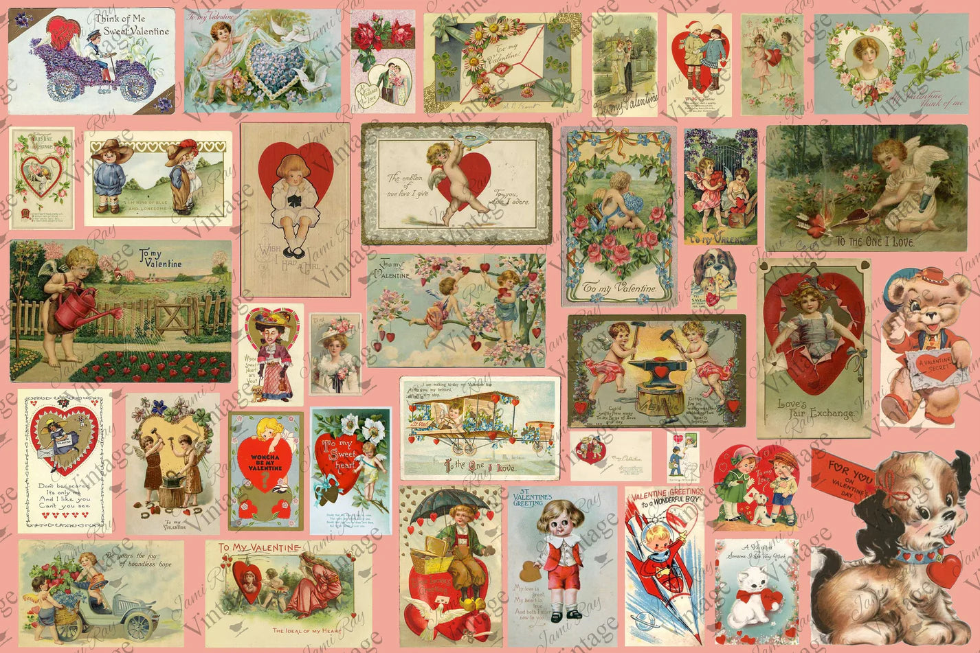 "Vintage Valentine" Decoupage Paper