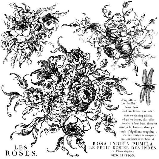 Rose Toile 12x12 Decor Stamp - IOD - Mill Creek Mercantile
