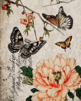 Butterfly Floral Decoupage Paper - Mill Creek Mercantile
