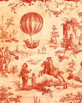Red Toile Decoupage Paper - Mill Creek Mercantile